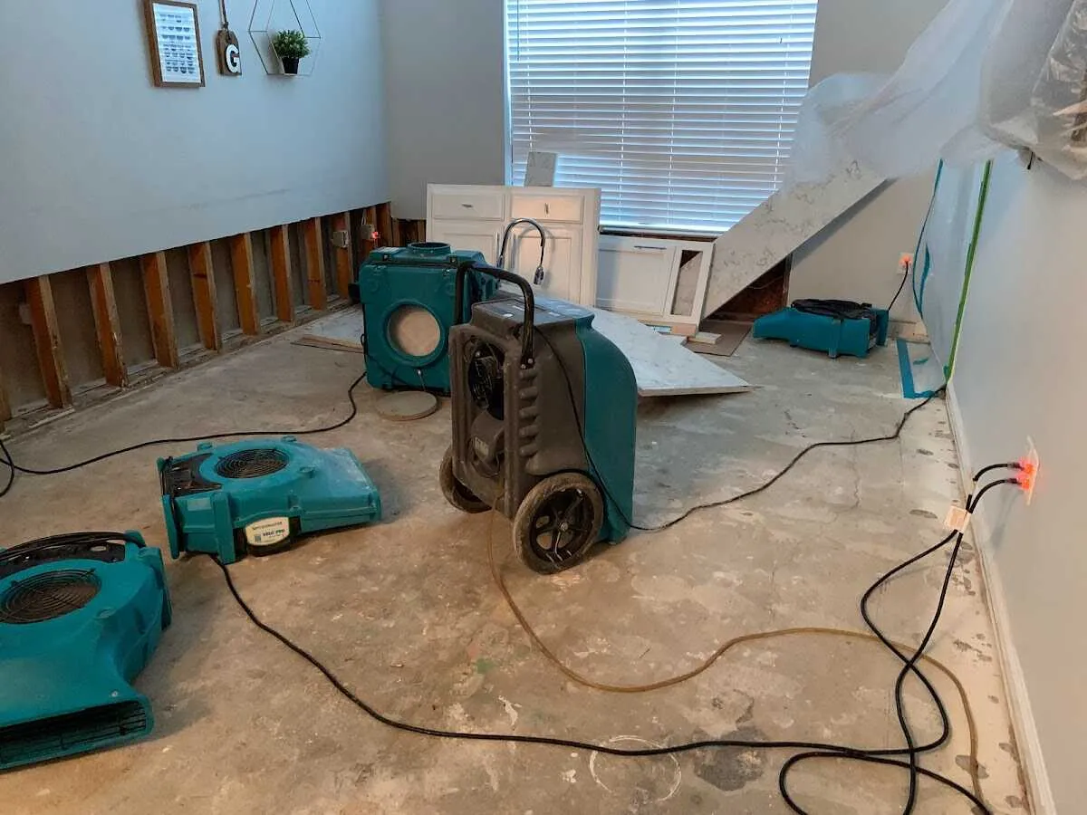 Dehumidifier in flood-cut room for Water Extraction & Removal in Wheeling